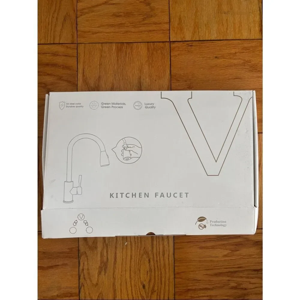 ✨New In Box✨ Single Hole Pull Down Kitchen Faucet Brushed Nickel Has All Parts